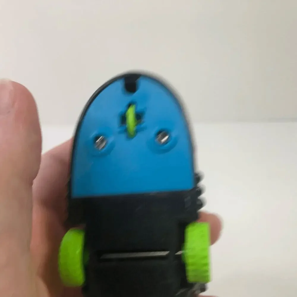 Vintage Techno Toons‎ Bullyland Wind Up Toy Car Black Yellow Neon Green 1995